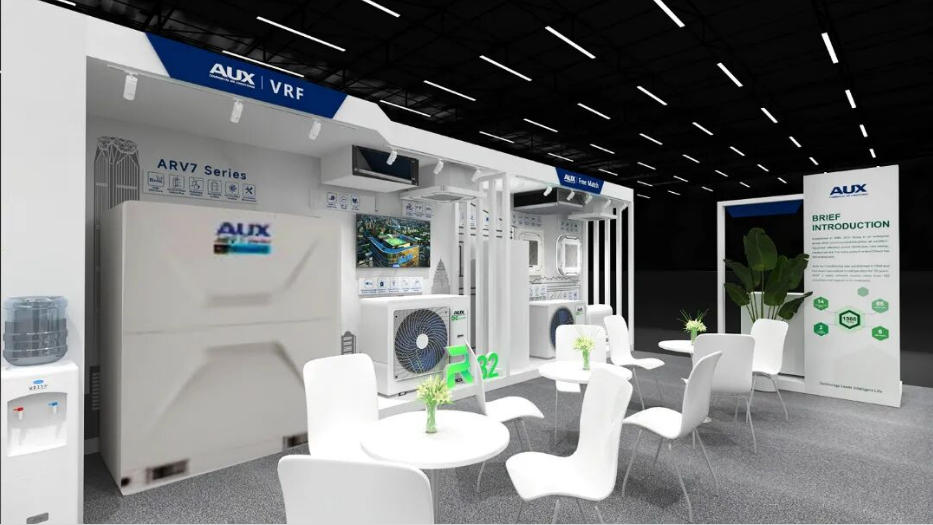 AUX奥克斯|法国巴黎Interclima海外特装展位展览项目现场图03