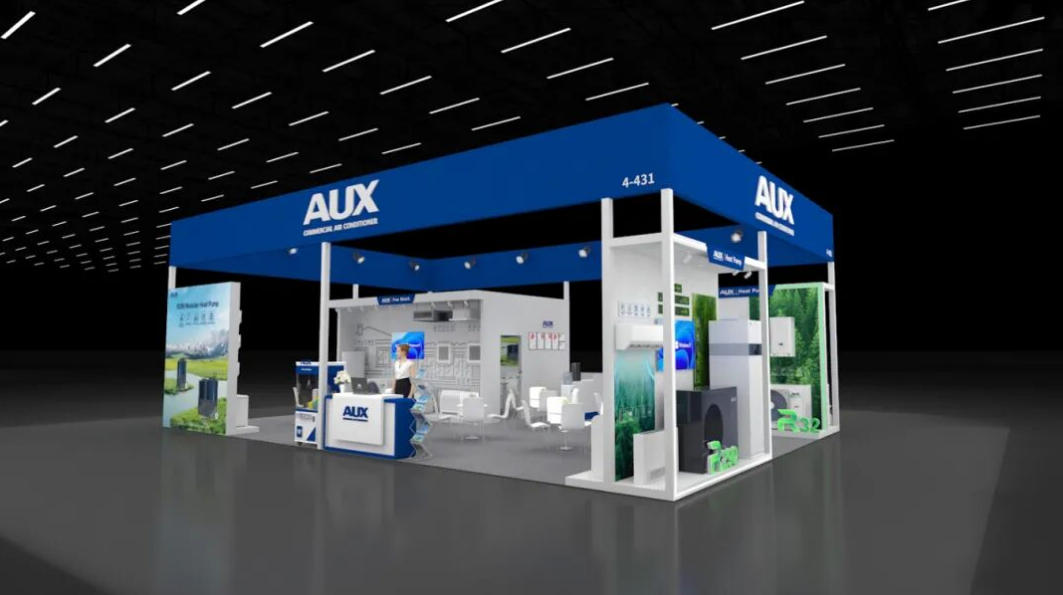 【拓源设计与执行】AUX奥克斯|德国纽伦堡Chillventa海外特装展位展览项目现场图02